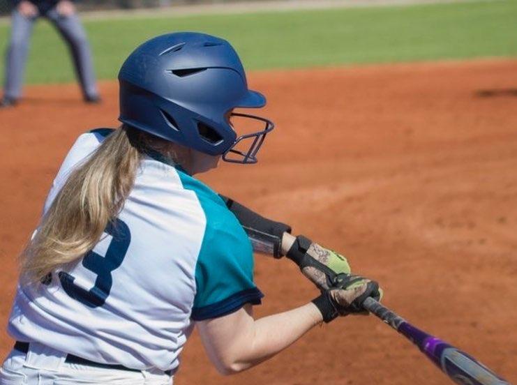 softball player at bat